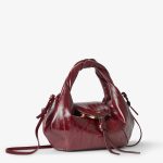 FENDI Fendi Spy Small Burgundy inlaid hagfish leather bag - Image 4